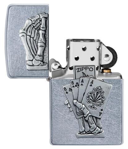 Zippo Dead Mans Hand Emblem Design Zippo